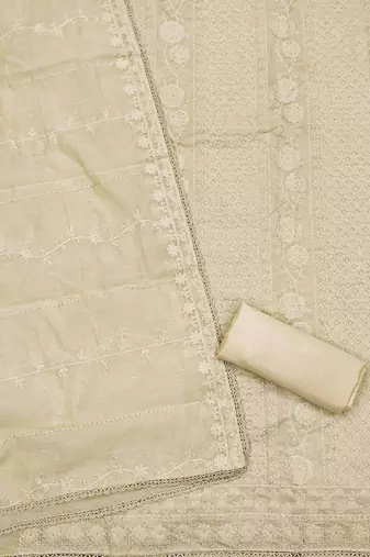 Floral Embroidered Unstitched Dress Material