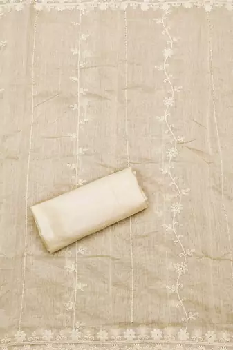 Floral Embroidered Unstitched Dress Material