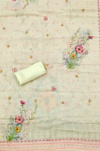 Floral Embroidered Unstitched Dress Material