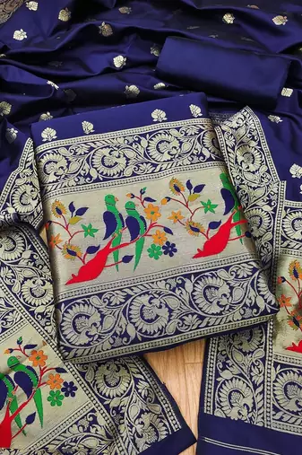 Woven Design Unstitched Dress Material