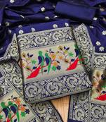 Woven Design Unstitched Dress Material