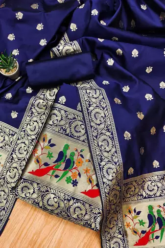 Woven Design Unstitched Dress Material