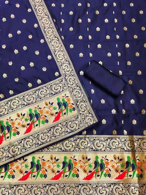 Woven Design Unstitched Dress Material 4