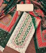 Printed Organza Unstitched Dress Material