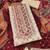 Floral Printed Regular Mirror Work Organza Unstitched Dress Material