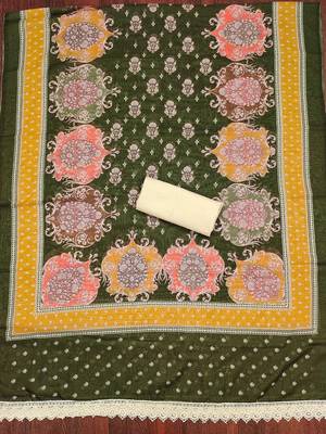 Printed Organza Unstitched Dress Material 3