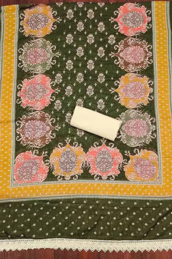 Printed Organza Unstitched Dress Material