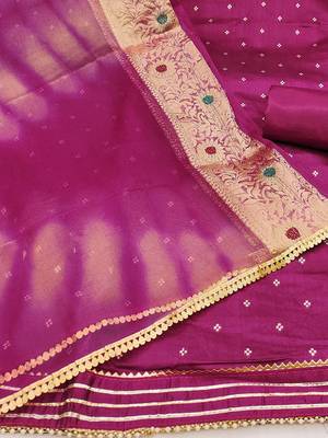 Ethnic Motifs Woven Design Beads And Stones Unstitched Dress Material 3