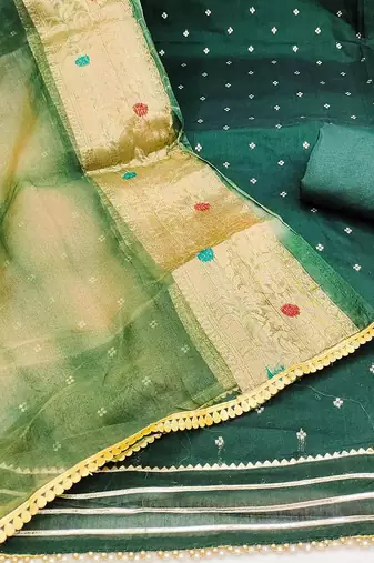 Floral Embroidered Unstitched Dress Material