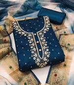 Ethnic Motifs Woven Design Beads And Stones Unstitched Dress Material