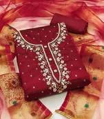 Embellished Unstitched Dress Material