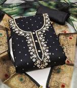 Ethnic Motifs Woven Design Beads And Stones Unstitched Dress Material