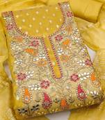 Embroidered Cotton Blend Unstitched Dress Material Dress Material