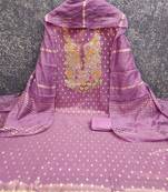 Simmer Buti With Embroidered Unstitched Dress Material