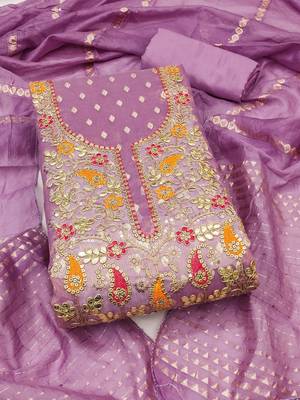 Simmer Buti With Embroidered Unstitched Dress Material 2
