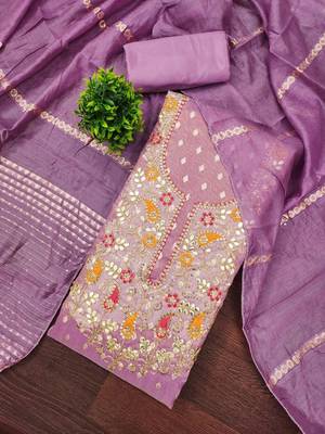 Simmer Buti With Embroidered Unstitched Dress Material 3