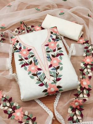 Embroidered Unstitched Dress Material 2
