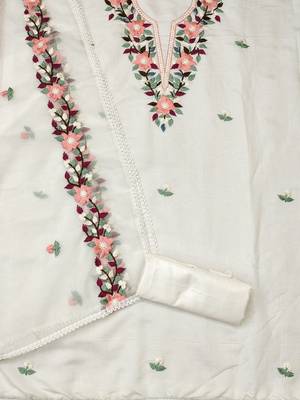 Embroidered Unstitched Dress Material 3