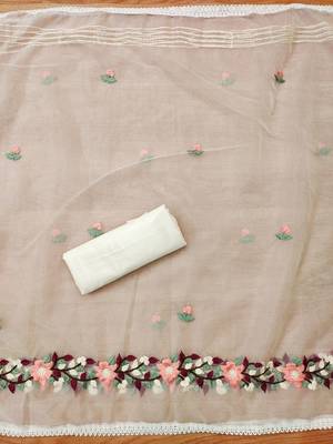 Embroidered Unstitched Dress Material 4