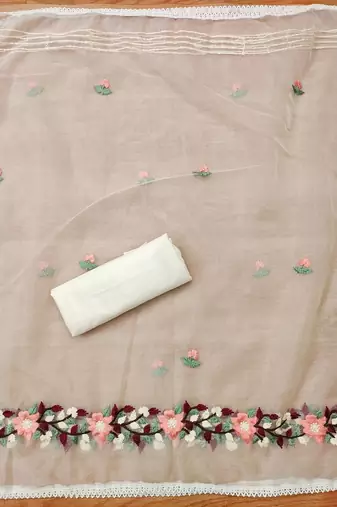 Embroidered Unstitched Dress Material