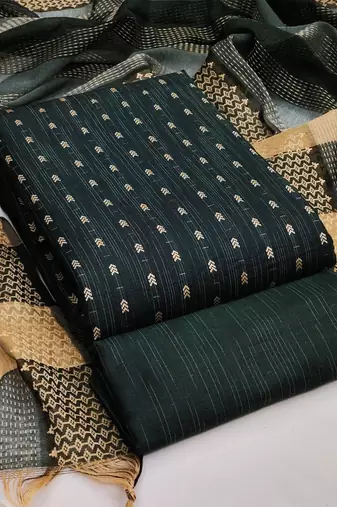 Woven Design Jacquard Unstitched Dress Material