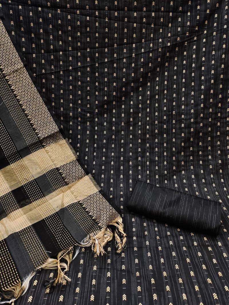 Ethnic Motifs Woven Design Unstitched Dress Material