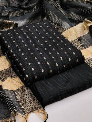 Ethnic Motifs Woven Design Unstitched Dress Material 2