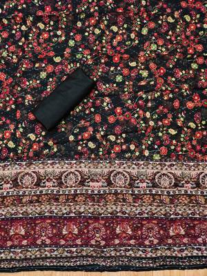 Embroidered Unstitched Dress Material 4