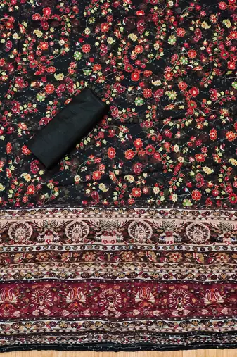 Embroidered Unstitched Dress Material
