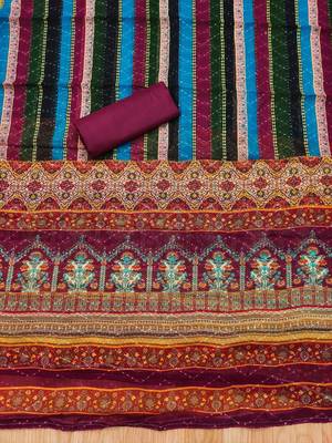 Embroidered Unstitched Dress Material 4