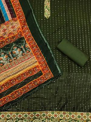 Embroidered Unstitched Dress Material 3