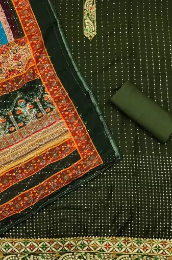 Embroidered Unstitched Dress Material