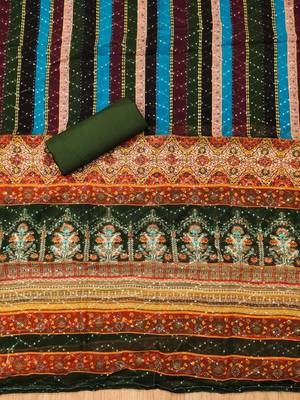 Embroidered Unstitched Dress Material 4