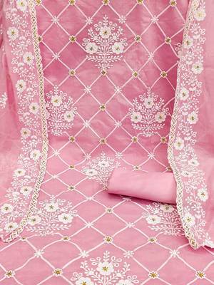 Embroidered Unstitched Dress Material 3