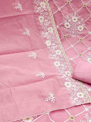 Embroidered Unstitched Dress Material 5