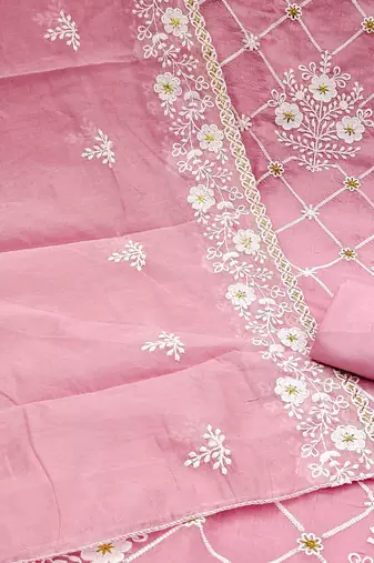 Embroidered Unstitched Dress Material