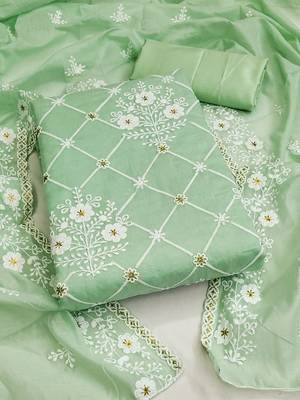 Embroidered Unstitched Dress Material 1