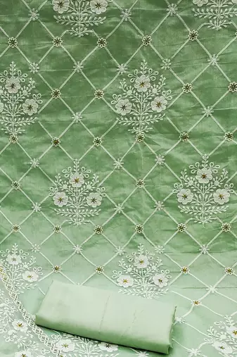 Embroidered Unstitched Dress Material