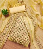 embroidered art silk unstitched dress material