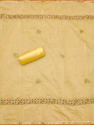 embroidered art silk unstitched dress material 4