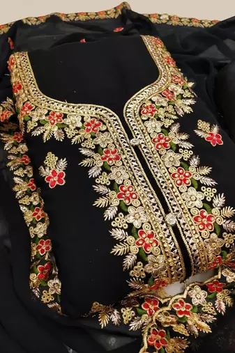 Embroidered Unstitched Dress Material
