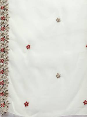Embroidered Unstitched Dress Material 3