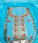 embroidered unstitched dress material