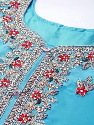 embroidered unstitched dress material 2