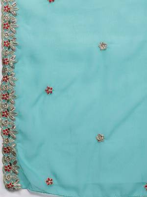 embroidered unstitched dress material 3