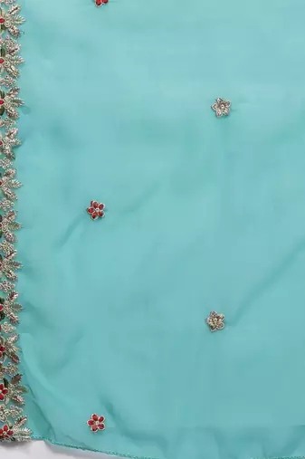 Embroidered Unstitched Dress Material
