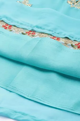Embroidered Unstitched Dress Material