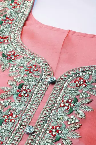 Embroidered Unstitched Dress Material