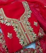 Embroidered Unstitched Dress Material