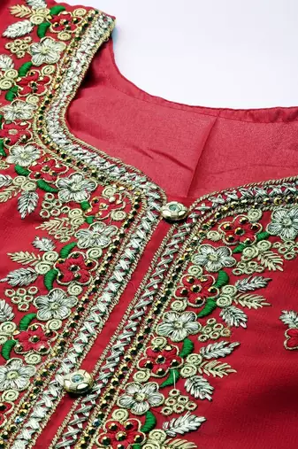 Embroidered Unstitched Dress Material